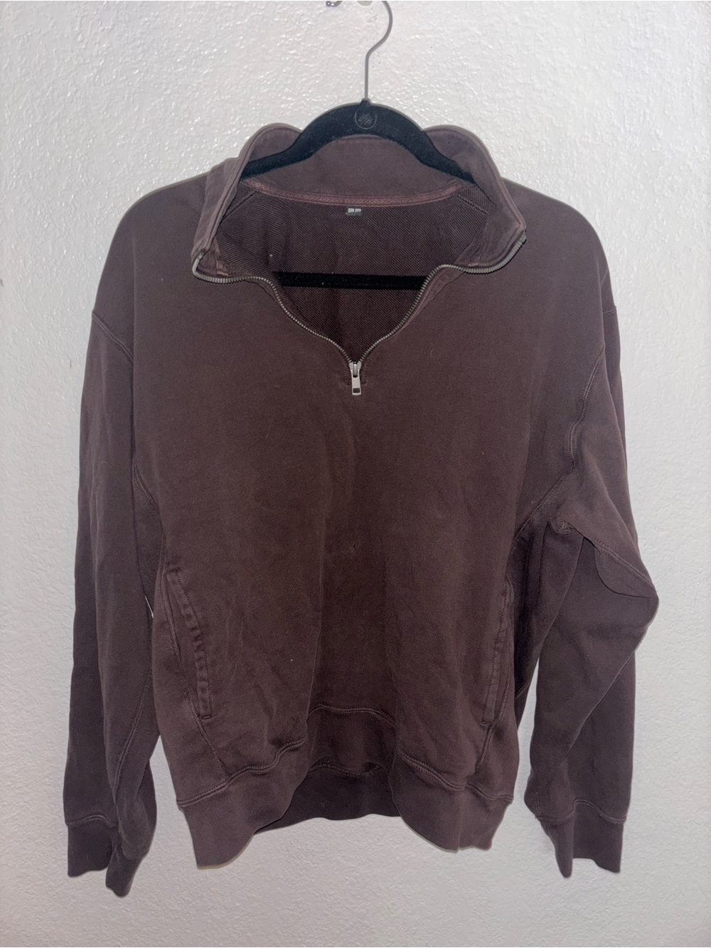 Uniqlo Half-Zip Pullover Sweater - Brown